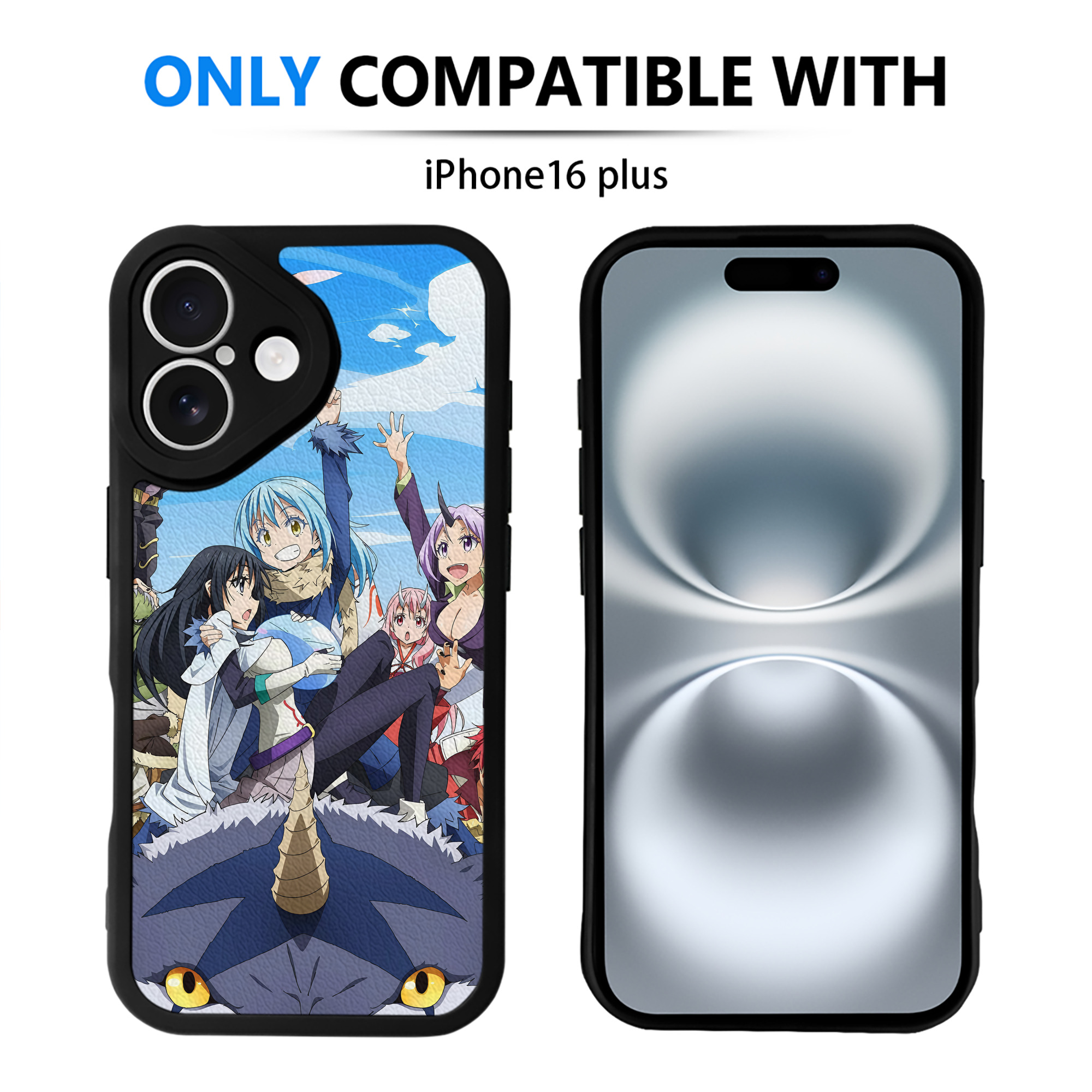 （画像用） 転スラ Regarding Reincarnated to Slime 【iPhone 16シリーズ対応】シリコンスマホケース（レザー調） 材質：シリコン